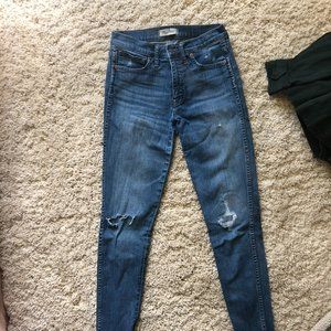 high-rise skinny jeans
